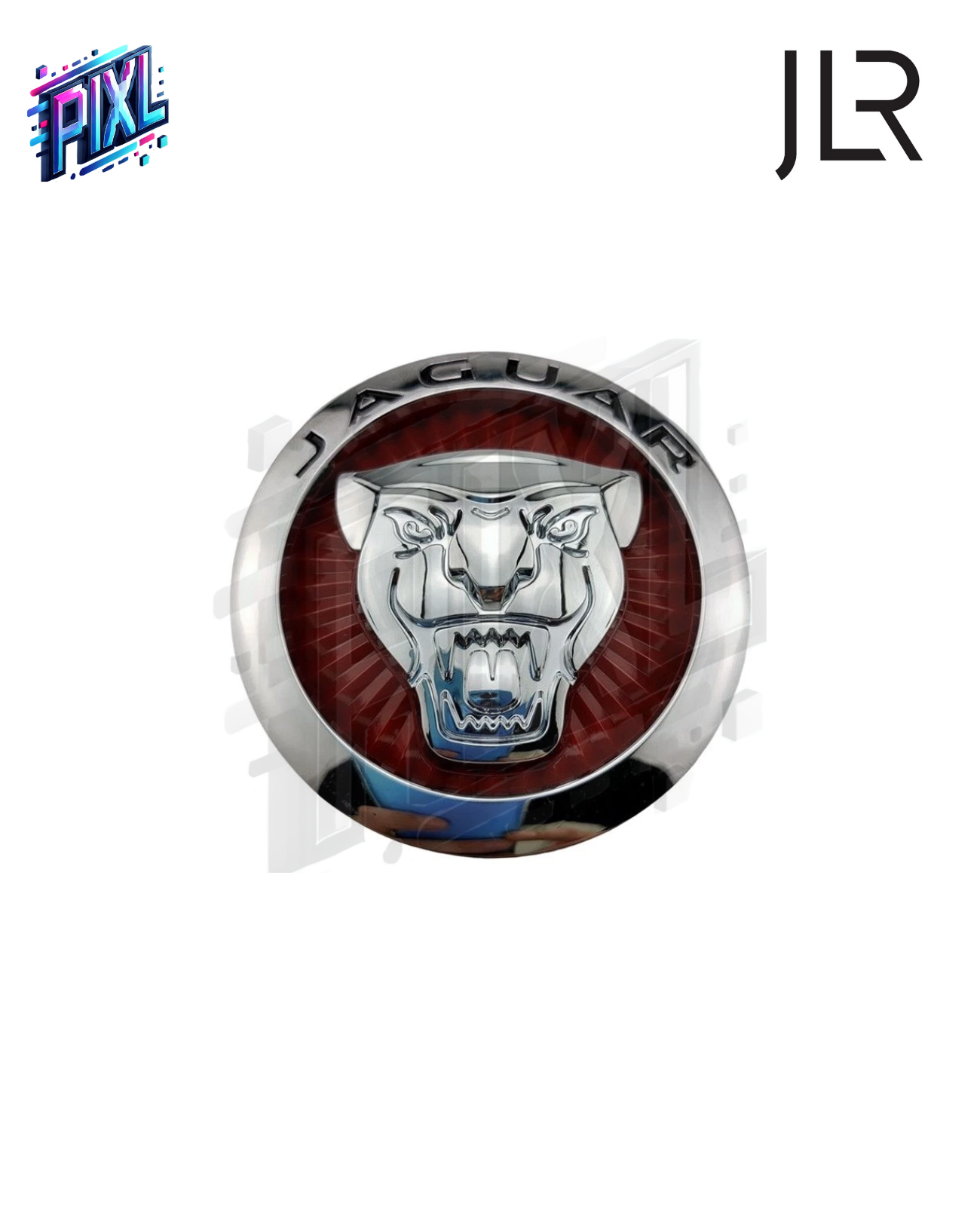 Jaguar Front Grille Badge - Red and Silver