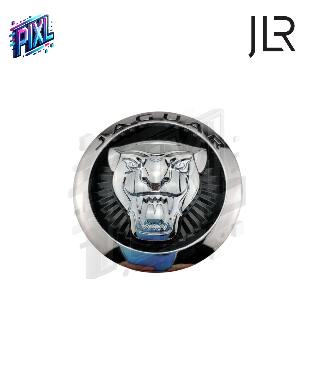 Jaguar Front Grille Badge - Black and Silver