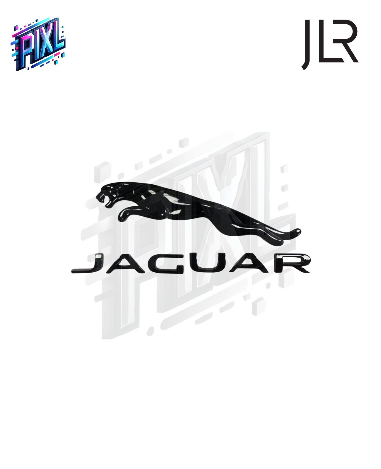Jaguar Leaper Tailgate Badge - Gloss Black
